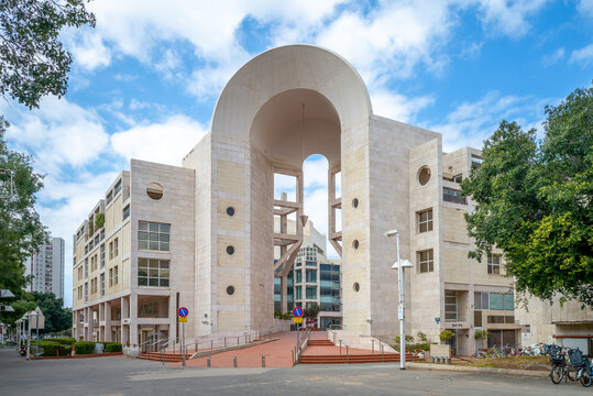 March 7, 2019: Tel Aviv Performing Arts Center, or or The Golda Center for Performing Arts, designed by Israeli architect Yaakov Rechter.