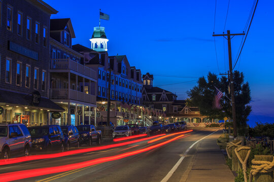 View of the Water Street at dusk