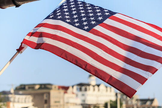American flag flying in New Shoreham