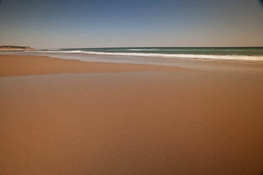 View of the empty beach