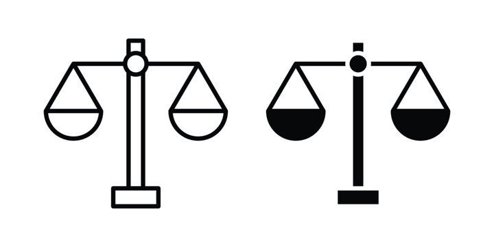 justice balance scale icon