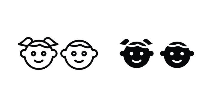 Kids and child friendly icon