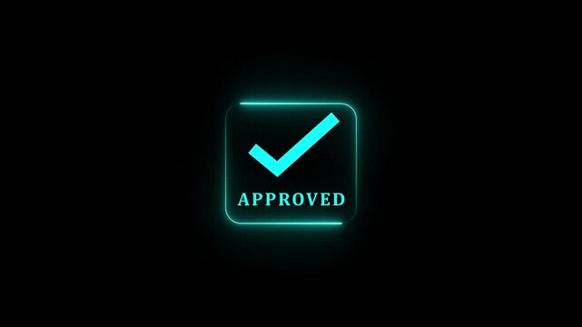 Business professional approving digital document checkmark interface, online workflow verification, success approval process for corporate task management and compliance system.4k motion graphics