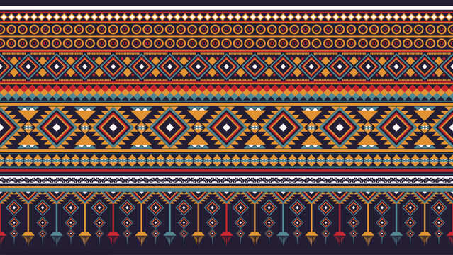 Colorful Abstract Geometric Ethnic Pattern