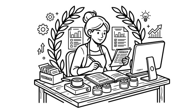 Small Business Owner Working Hard: Entrepreneurship, Planning, and Growth