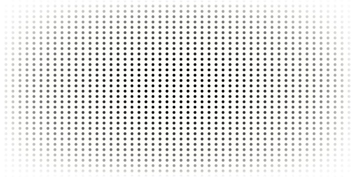 Halftone gradient. Dotted gradient, smooth dots spraying and halftones dot background seamless horizontal geometric pattern vector template set. unique dots modern circles