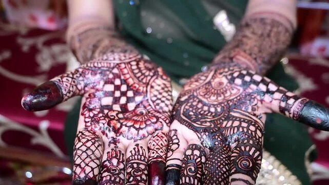 Traditional Mehendi Ceremony Decoration, Wedding Backdrop, Indian Pre Wedding Celebration Background