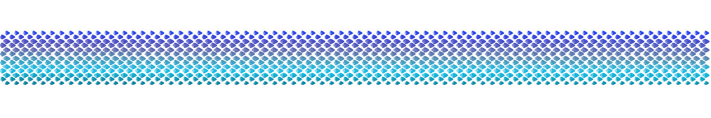 Abstract Blue Fish Scale Seamless Border Design. Neon Cyan and Purple Reptile Skin Texture Pattern. Vibrant Metallic Mermaid Scale Vector Illustration for exotic fashion accents, fantasy, packaging  © Wulandari