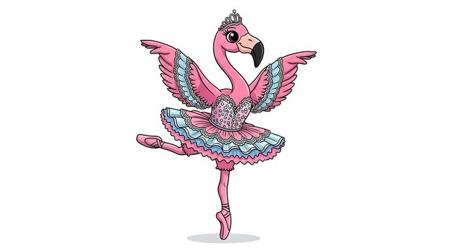 Colorful abstract illustration of a dancing ballerina.