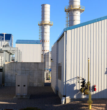 Gas turbine exhaust stack at an Electric cogeneration plant