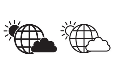 Fototapeta premium Global weather icon vector for web design