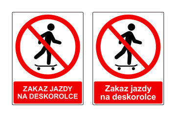 zakaz jazdy na deskorolce © robert6666