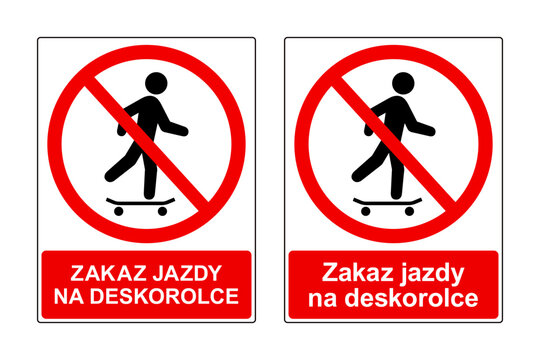 zakaz jazdy na deskorolce