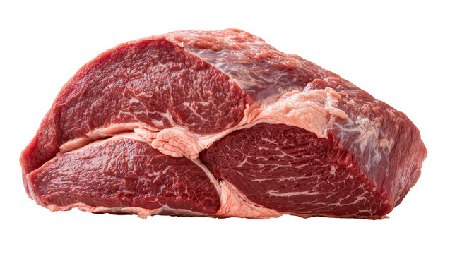 Raw beef chuck roast with marbling and fat