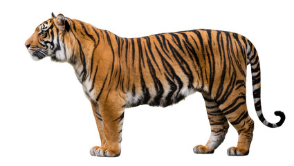 Obraz premium Bengal tiger standing profile view