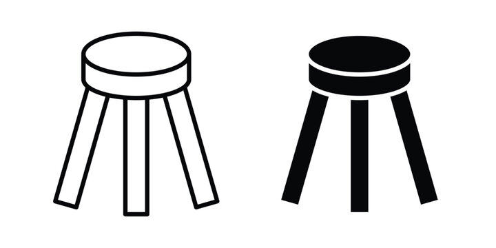 Three legged stool icon