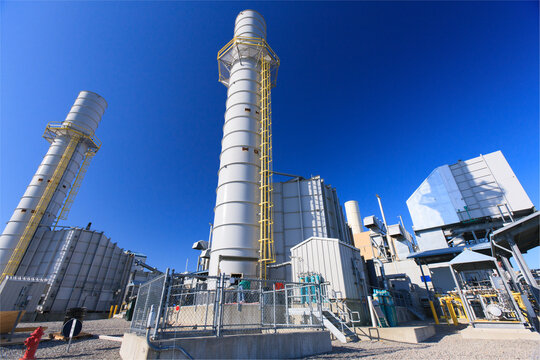 Gas turbine exhaust stack at an Electric cogeneration plant
