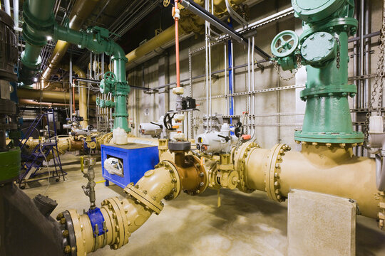 Pipeline in a water treatment plant