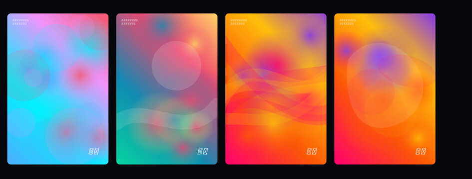 Vibrant gradient backgrounds, colorful abstract textures, neon geometric patterns, modern mobile wallpapers