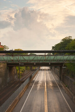 Bridge across a road, Haul Road