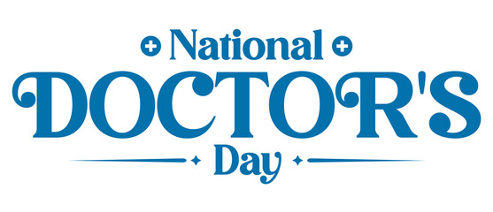 Obraz premium National Doctor's Day Text PNG Typography Design