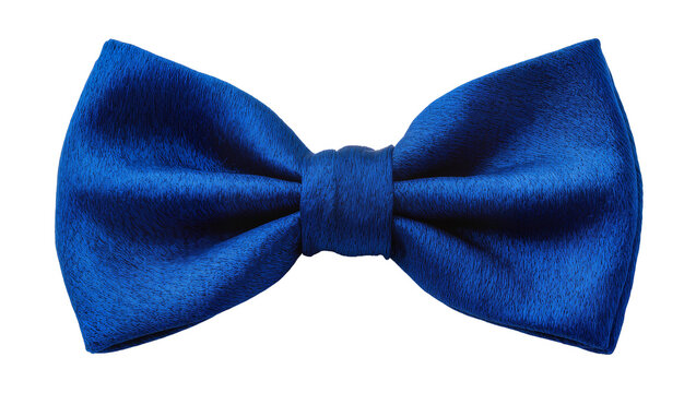 Royal blue satin textured bow tie