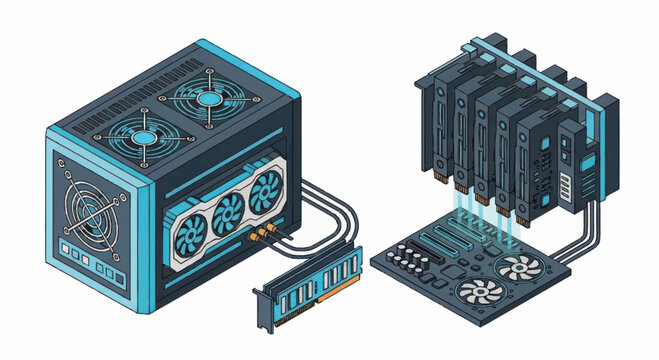Modern computer hardware components for high performance computing.