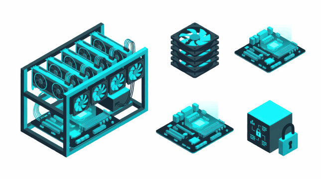 Cryptocurrency Mining Rigs and Computer Components.