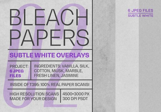Bleached Paper Textures &ndash; Dirty Background Pack for Design & Print (PSD)