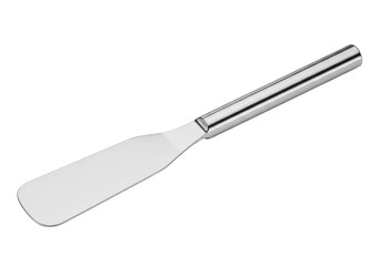 Fototapeta premium Silver cake server with metal handle isolated on white background