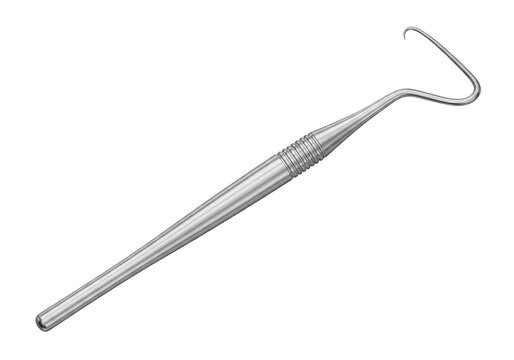 Dental explorer tool for oral examination isolated on white background
