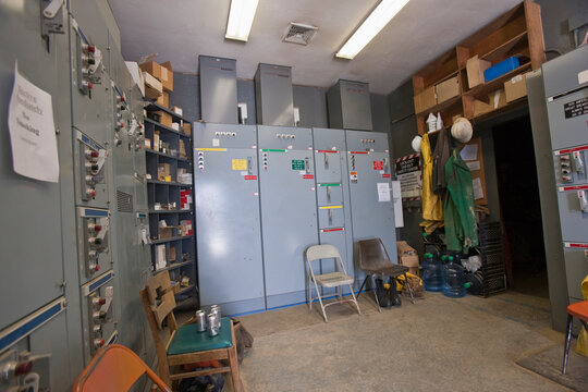 Interiors of a control room