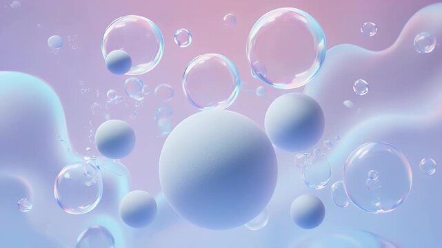 Beautiful Bubbles Floating in Air.