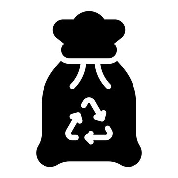 zero waste glyph icon