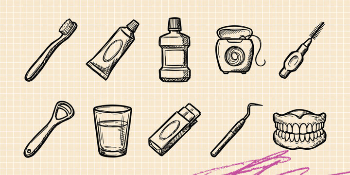 Black ink scribble doodle vector vintage hand drawn set of medicine healthcare pill capsule pharmacy treatment medical doctor clinic and drug aid cure