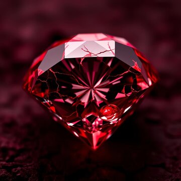 Blood diamond with red veins symbolizing conflict and exploitation,  earth's bounty,  warlord