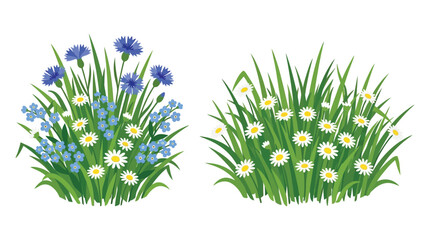 Wildflower Arrangement Vector Illustration With White Background © MD REZAUL KARIM