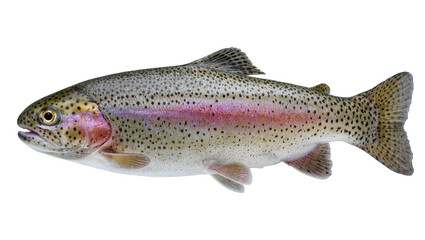 Obraz premium Rainbow Trout Fish Side View