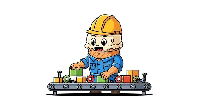 Construction worker operating mini excavator machine.