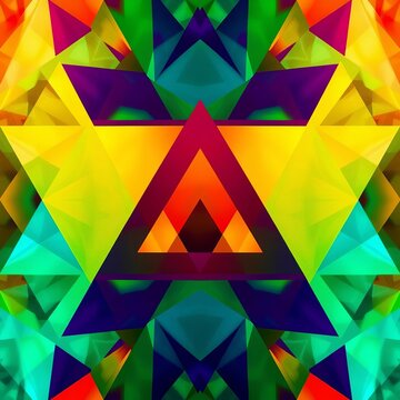 Interlocking triangles in a symmetrical arrangement, modern, symmetry