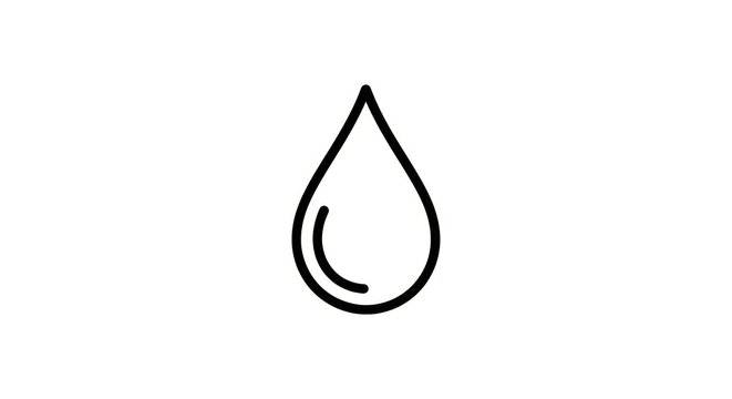 Simple black water drop icon.