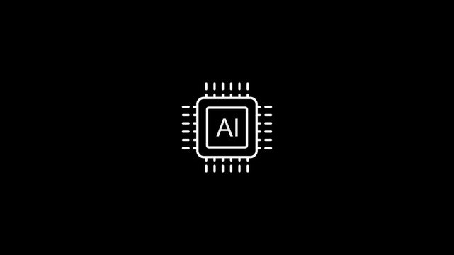 Futuristic A I Technology Chip Glowing Digital Circuit Board Artificial Intelligence Concept Modern Microchip Symbol for Machine Learning Automation and Smart Innovation