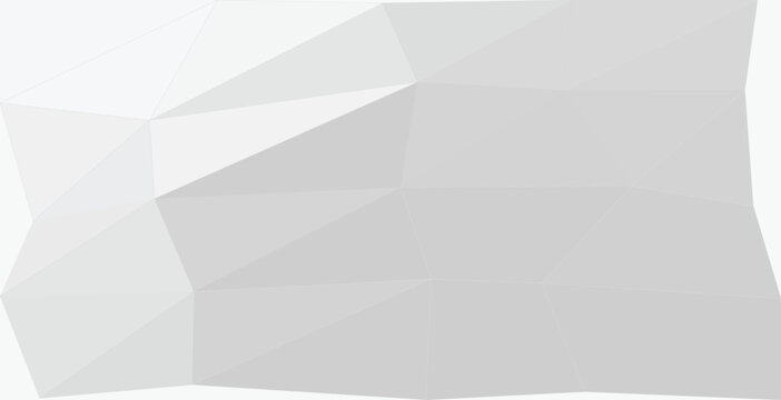 Geometric low poly gray paper texture vector background with triangular mesh and shadows.