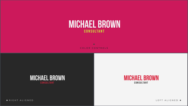 Box Accent Name Titles