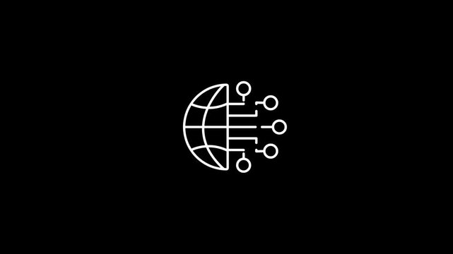  Hand Drawn Minimalist Circuit Board Diagram on   Black Background Electronic Component for Tech Education and Engineering Projects.