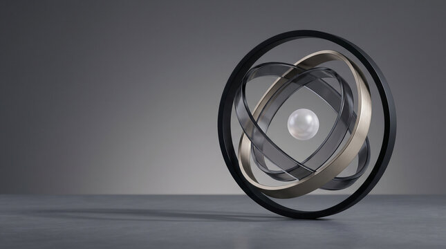 Minimalist 3D AI agent orchestration sculpture for enterprise workflow automation and multi-app system integration
