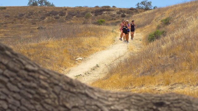 Women athletes training for an ultra marathon