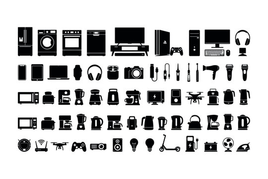 Consumer Electronics Silhouette Collection.eps
