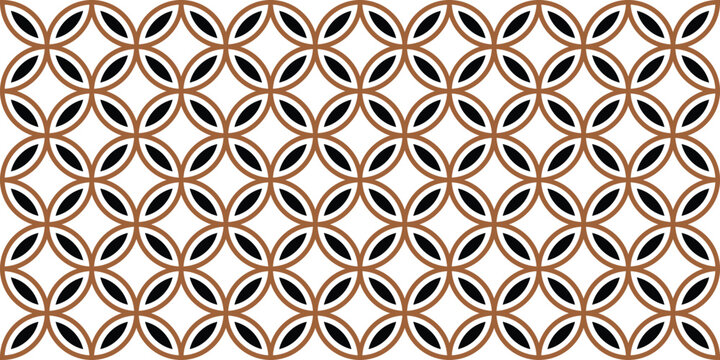  Floral Pattern  Geometric With Circular Leaf Ornament Design