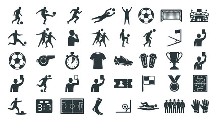 Naklejka premium Soccer Sport Icon Set